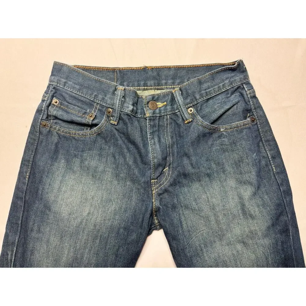 Levis 511 Men's Dark Wash Slim Fit Straight Leg Blue Denim Jeans - Size 29x27.5*
